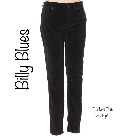 Billy Blues Denim - Billy Blues Black Straight Leg Corduroy Jeans - 8